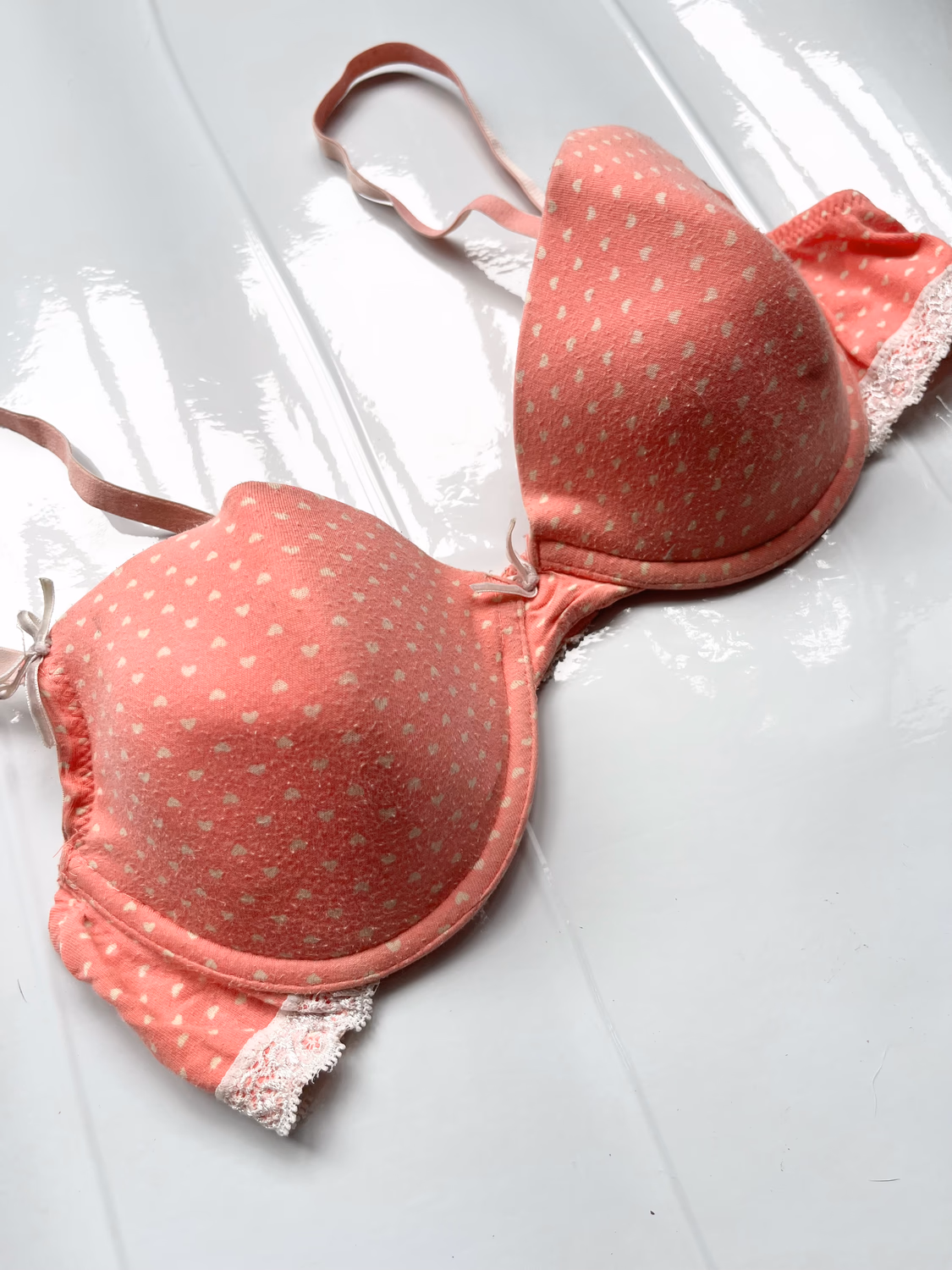 Peach polka dot bra  thumbnail view 2
