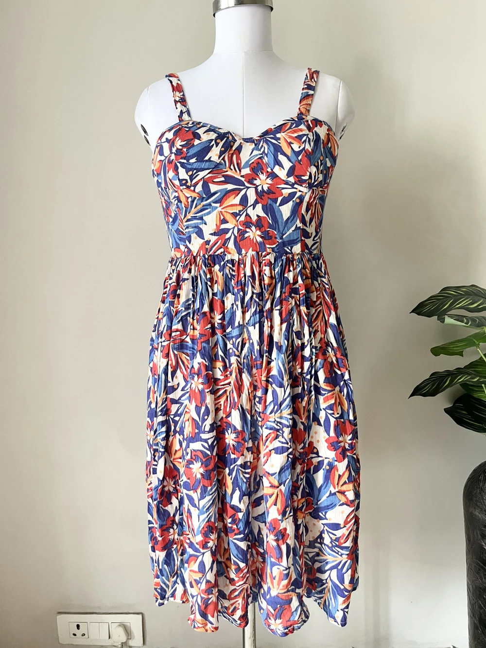 Floral padded dress