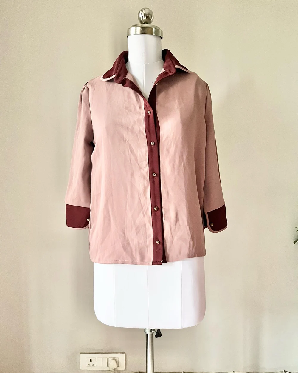 Peach contrast shirt 