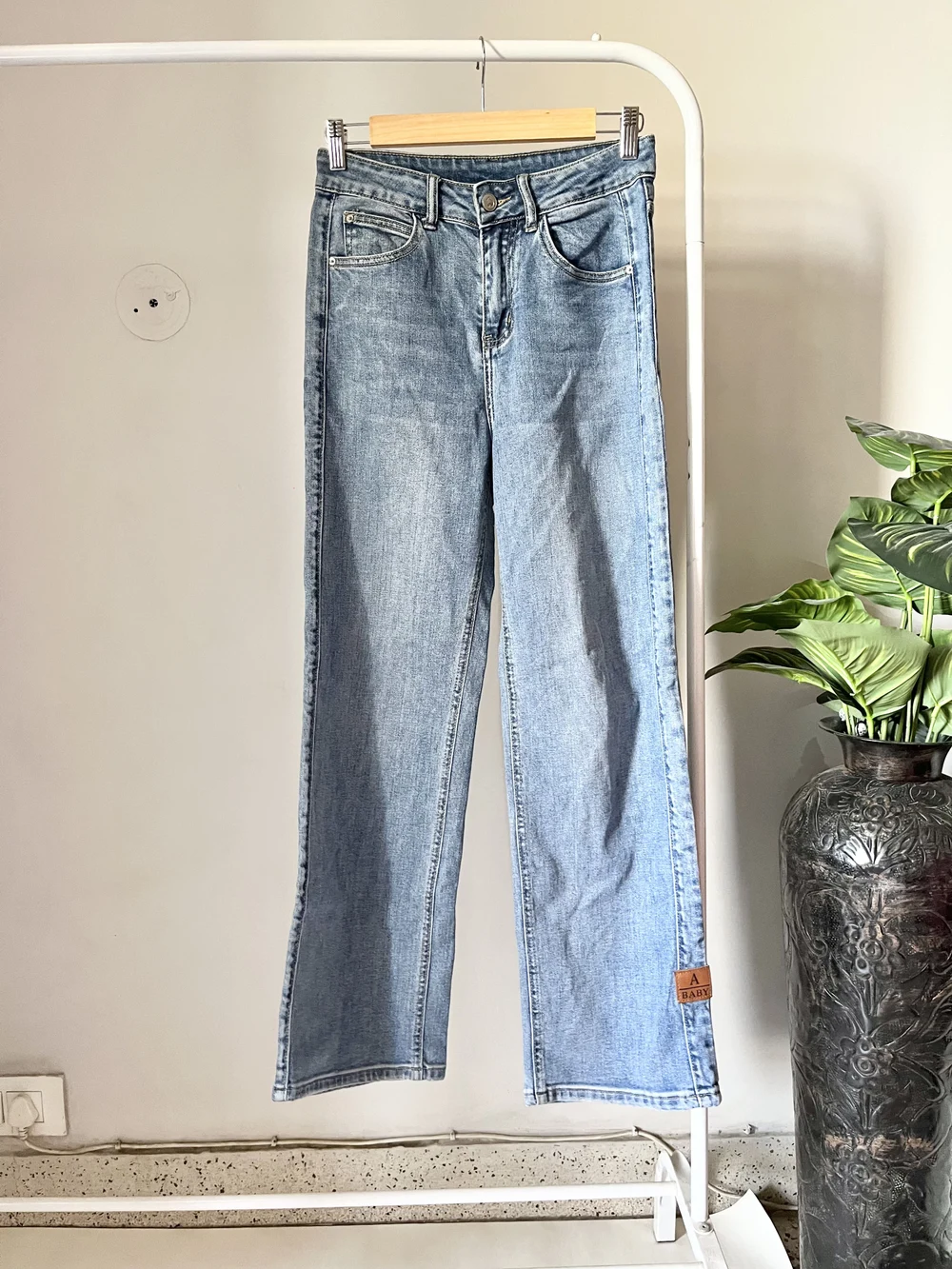 Blue high-waist wide leg Jeans 