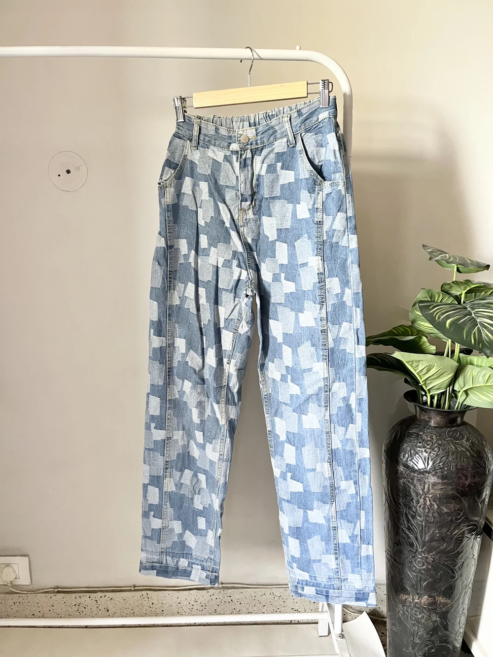 Printed wide-leg Jeans