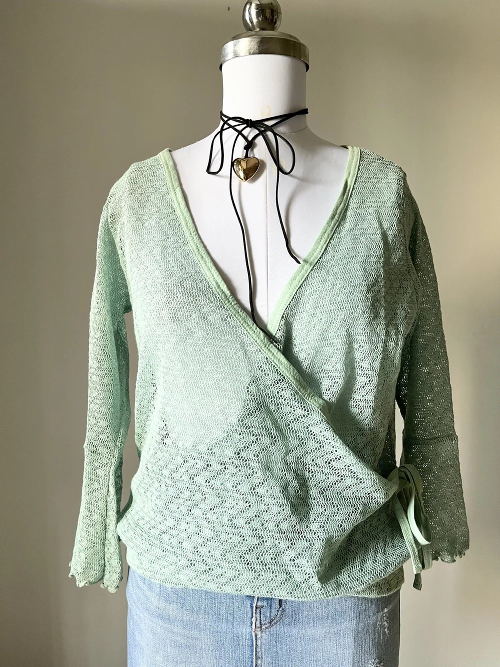 Green wrap top 