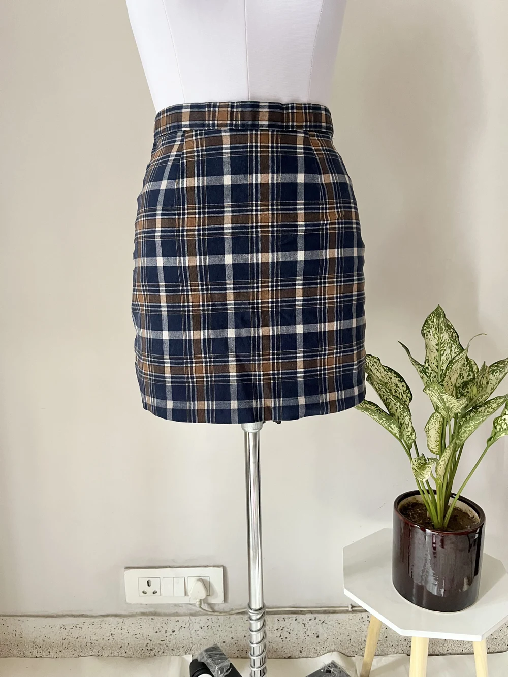 Korean plaid skirt