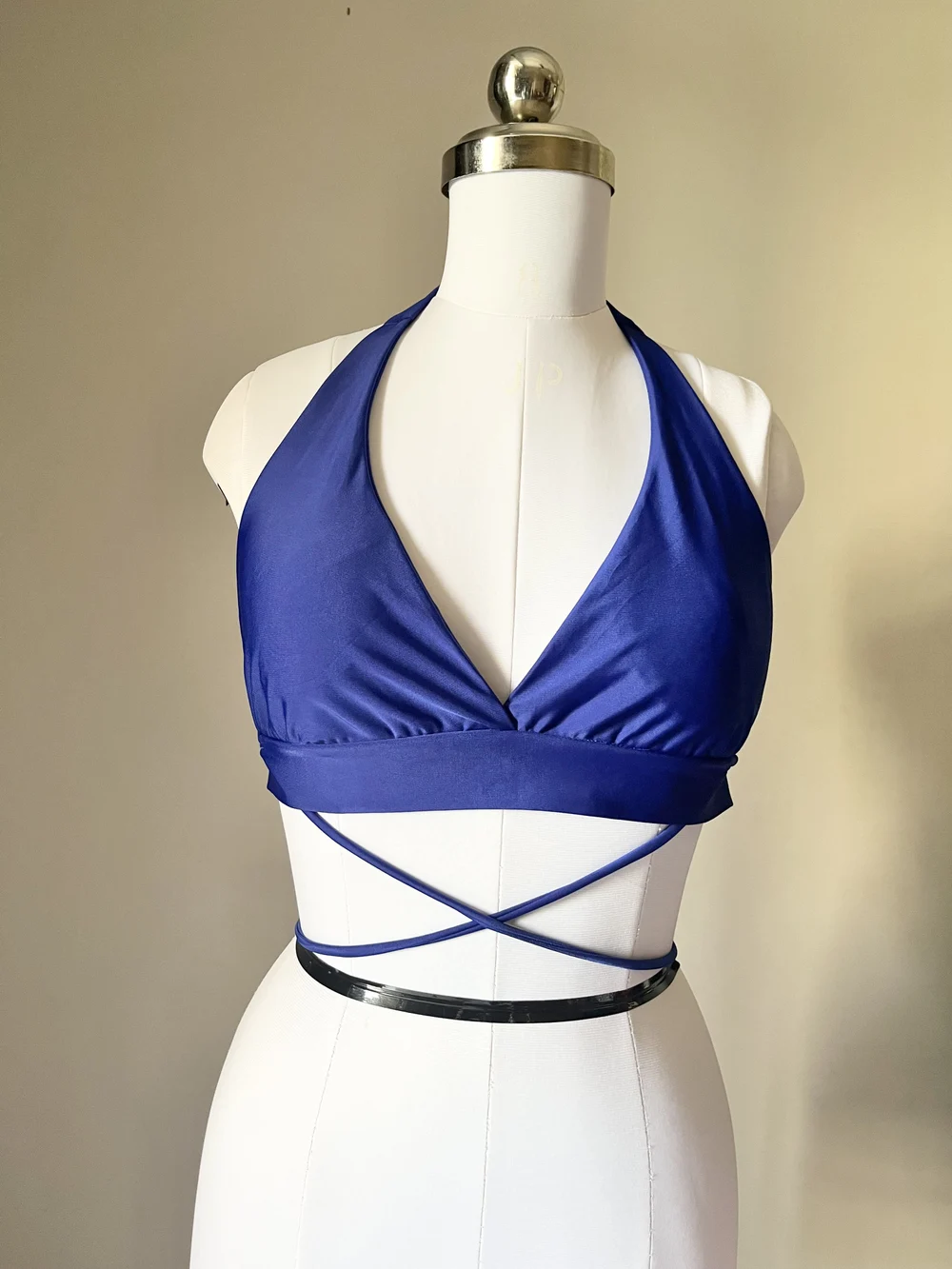 Electric blue bikini top