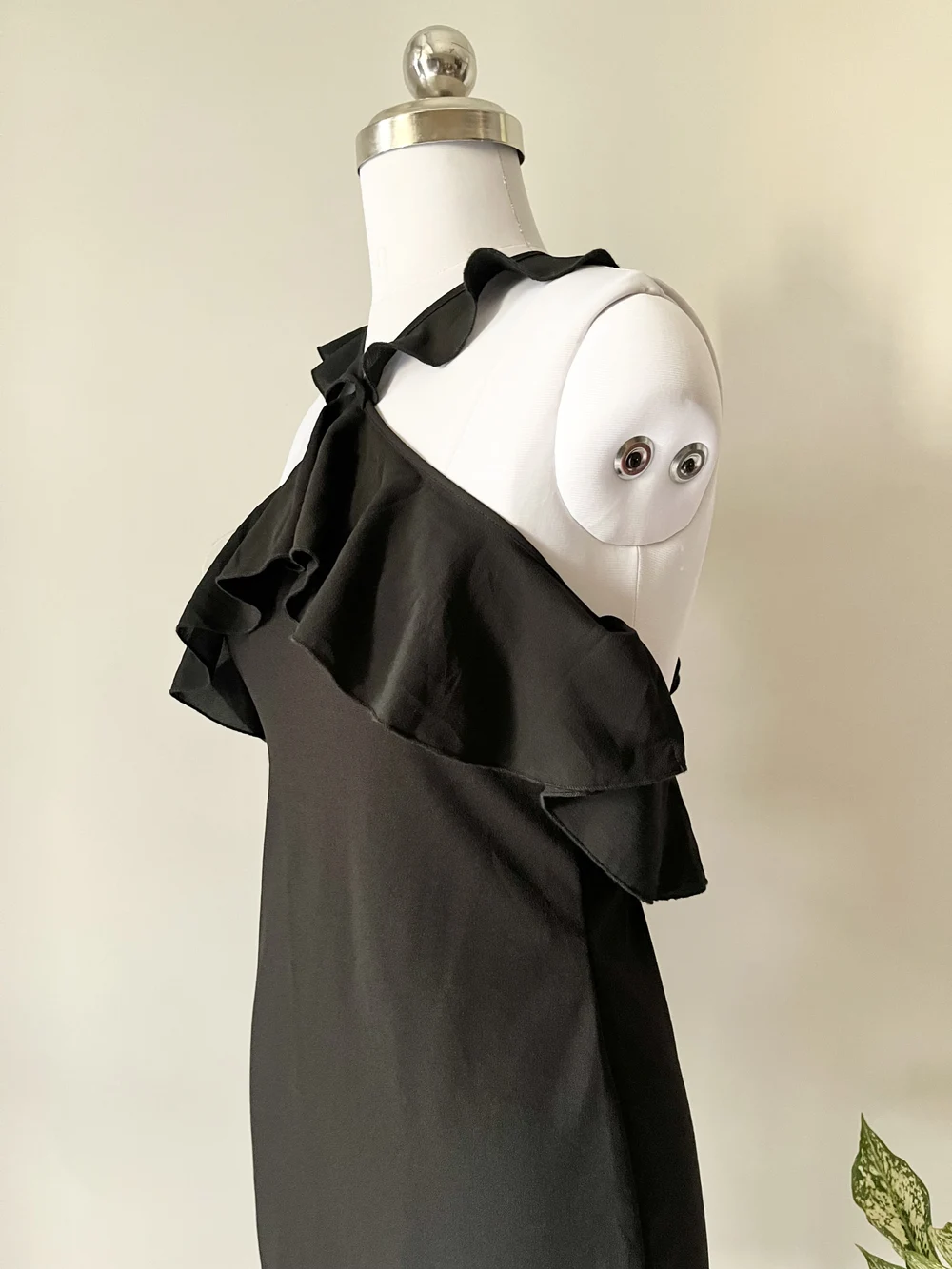 Frill black dress thumbnail view 5
