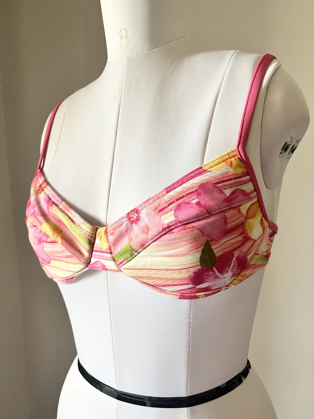 Pink Floral Printed bikini top  thumbnail view 2