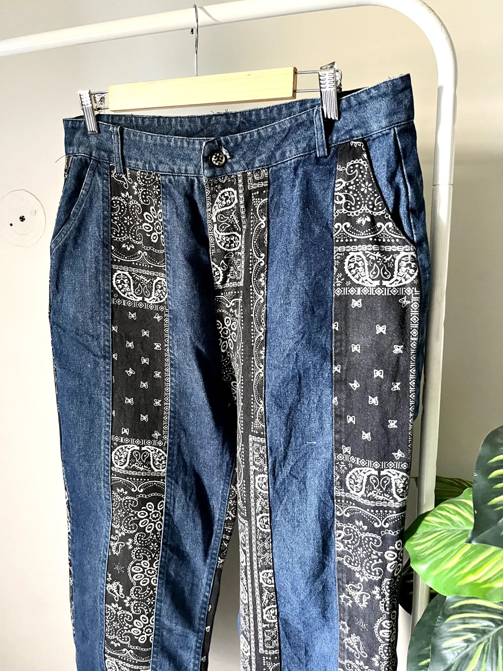 Printed blue denim  thumbnail view 5