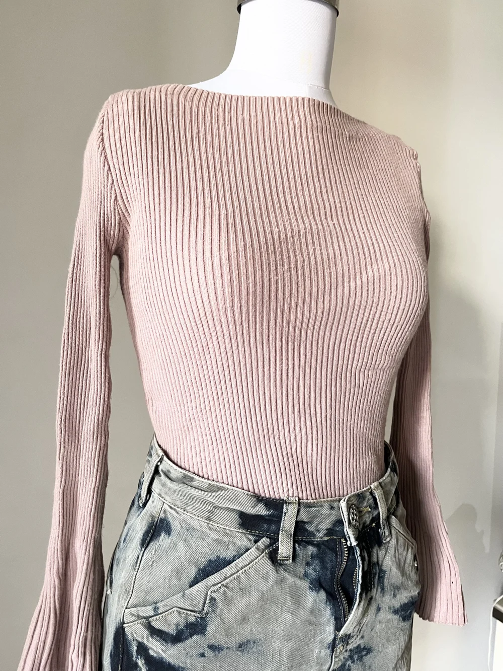 Pink bell sleeves top  thumbnail view 2