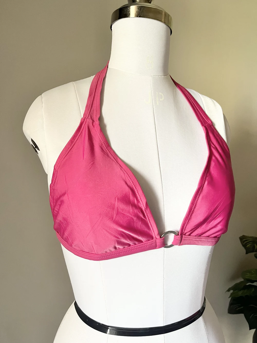 Solid pink bikini top  thumbnail view 2