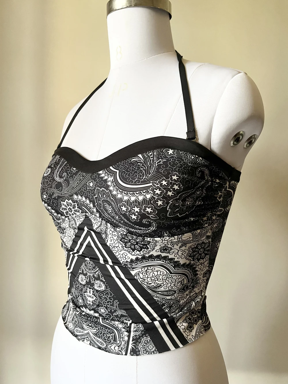 y2k print halter top thumbnail view 2