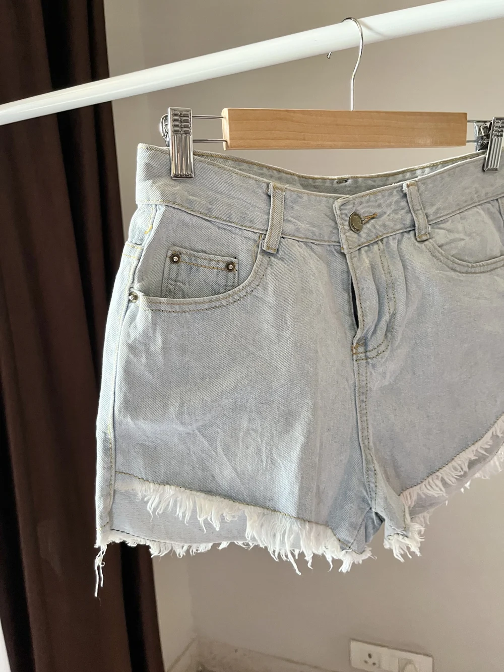 Acid washed shorts thumbnail view 2