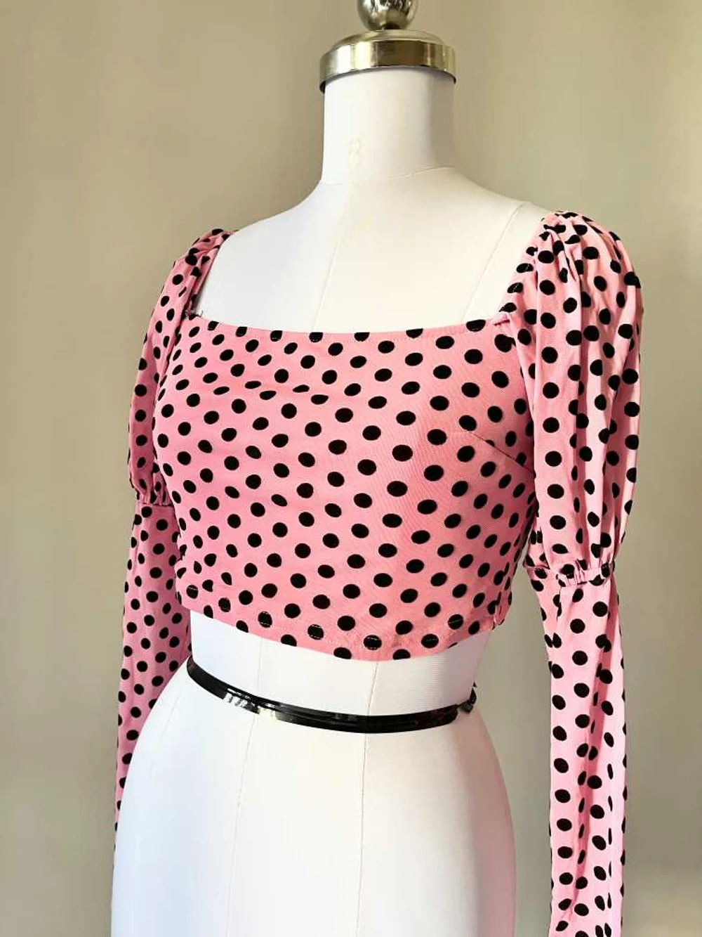 Polka dot pink top thumbnail view 5