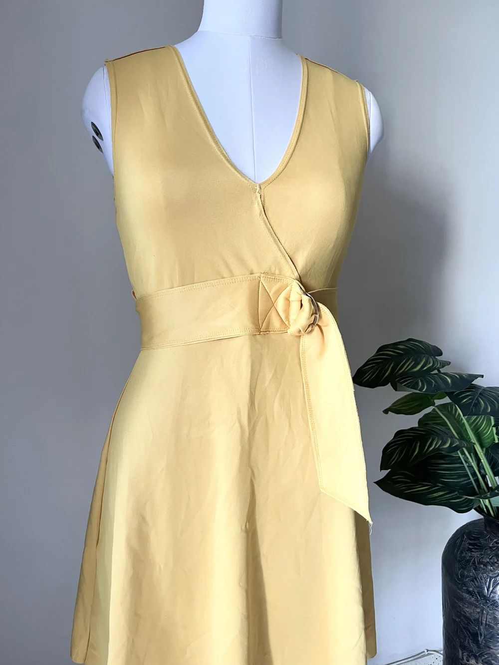 Yellow skater dress  thumbnail view 5