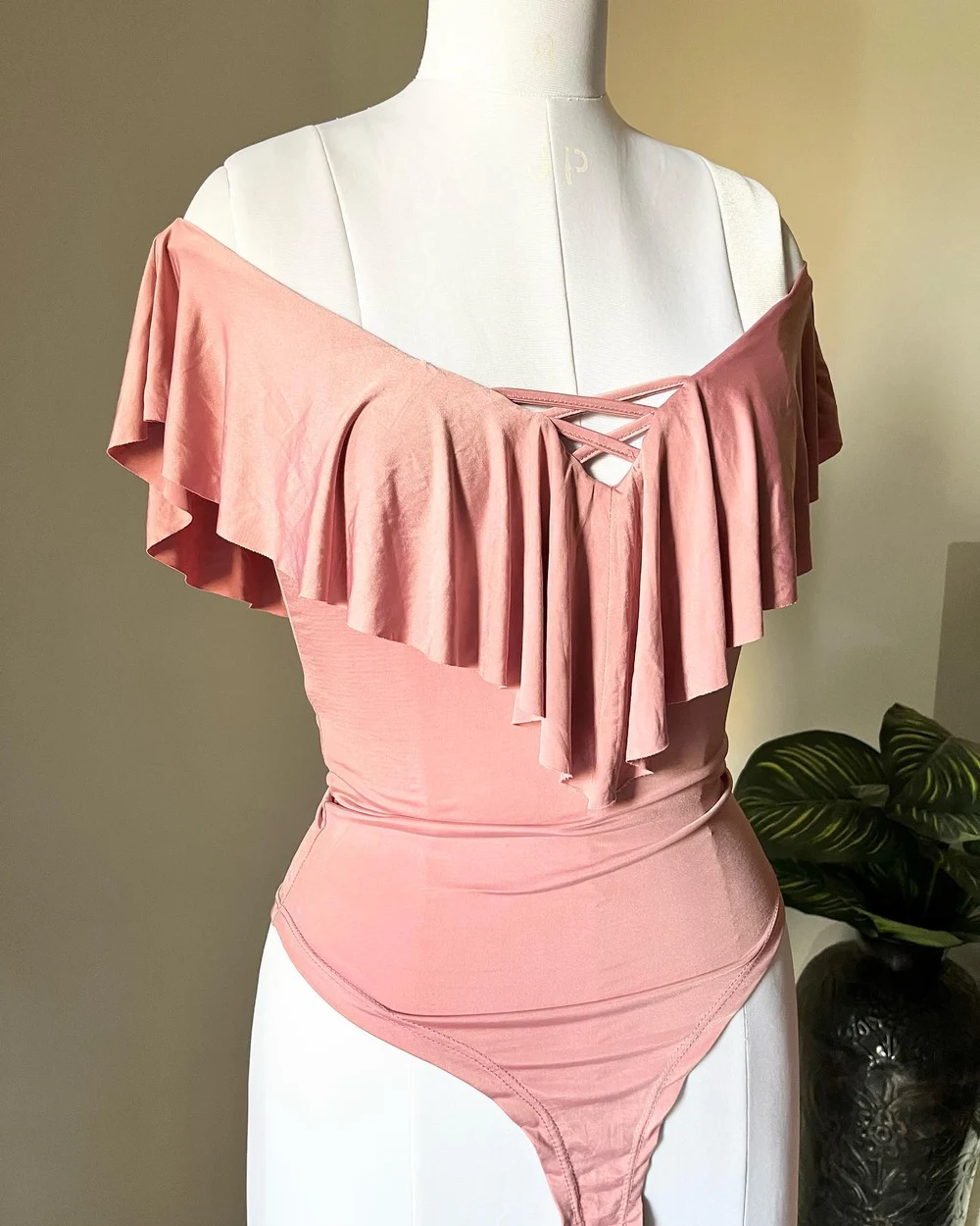 Pink Satin bodysuit  thumbnail view 2