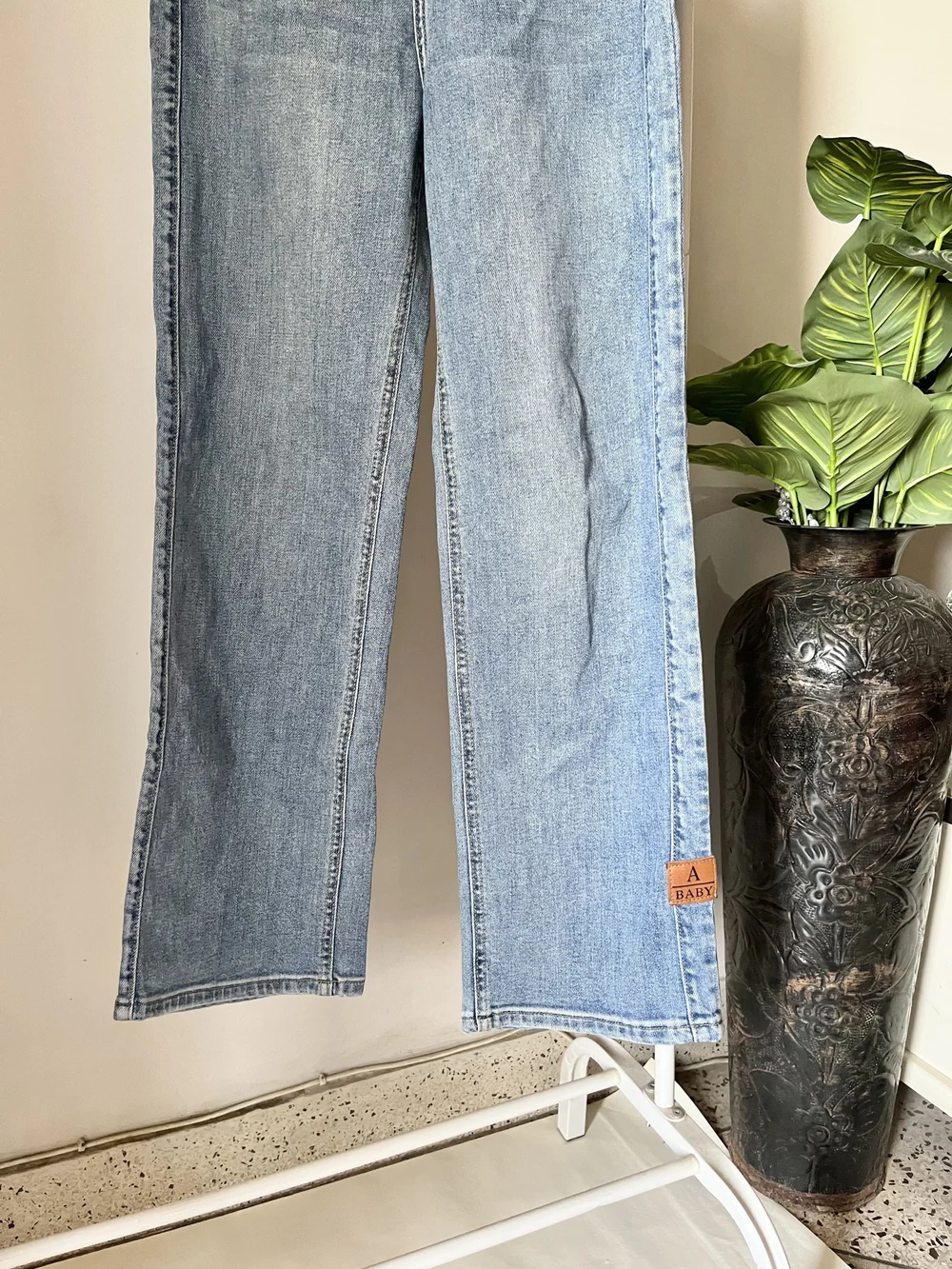 Blue high-waist wide leg Jeans  thumbnail view 4