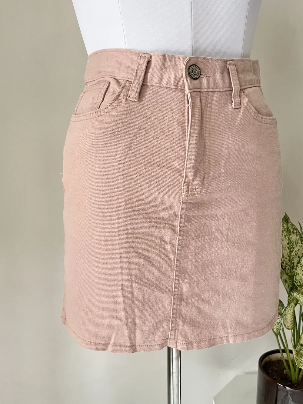 Pink denim skirt  thumbnail view 2