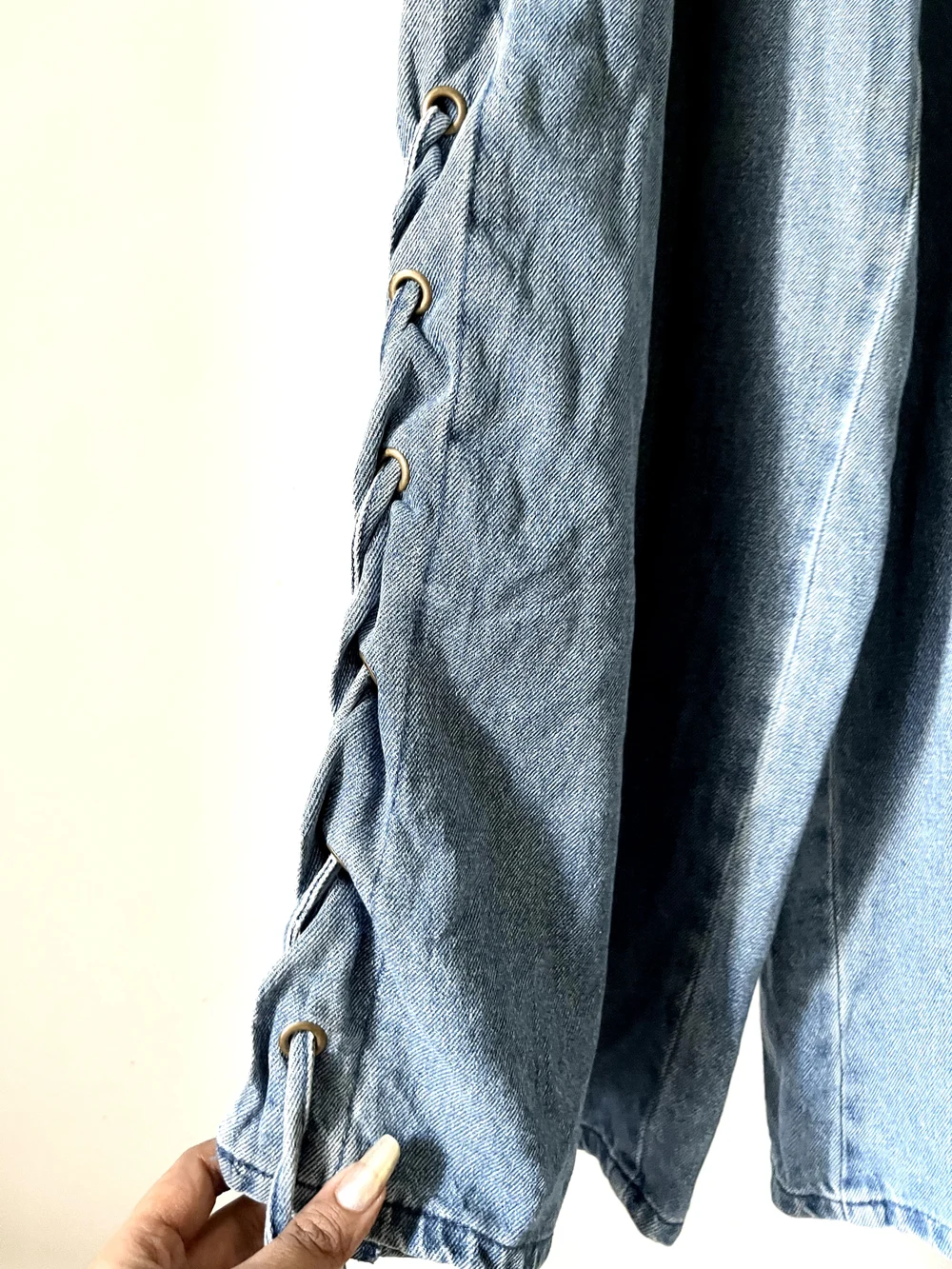 Paperbag wide-leg Highwaist denim thumbnail view 3