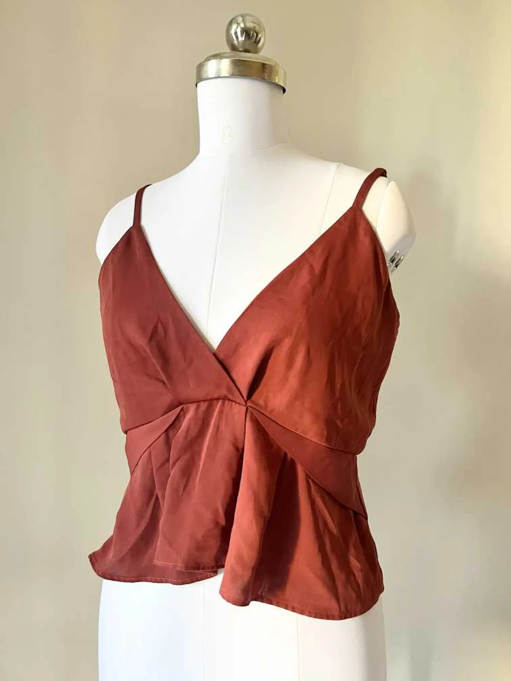Rust fit-flare top thumbnail view 3