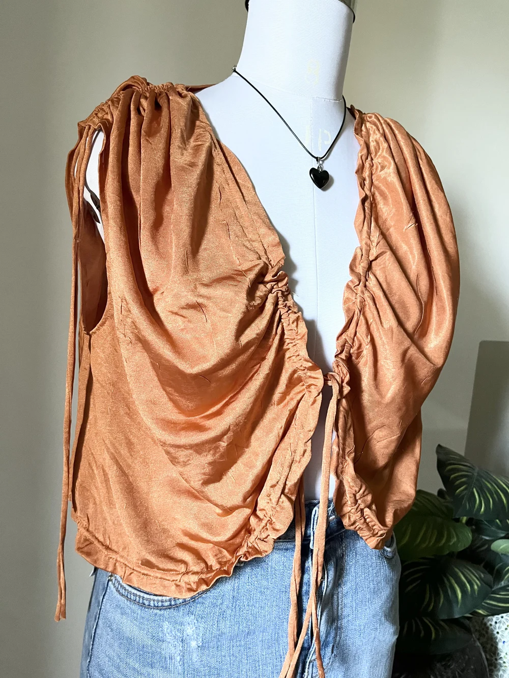 Orange Shrug style top  thumbnail view 2