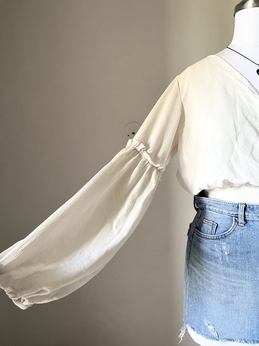 White Wrap top thumbnail view 2