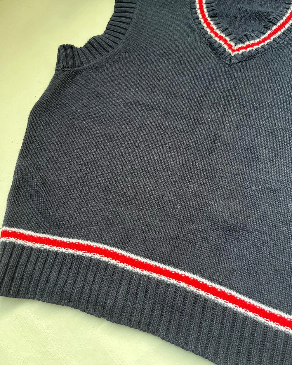 Blue sweater vest  thumbnail view 2