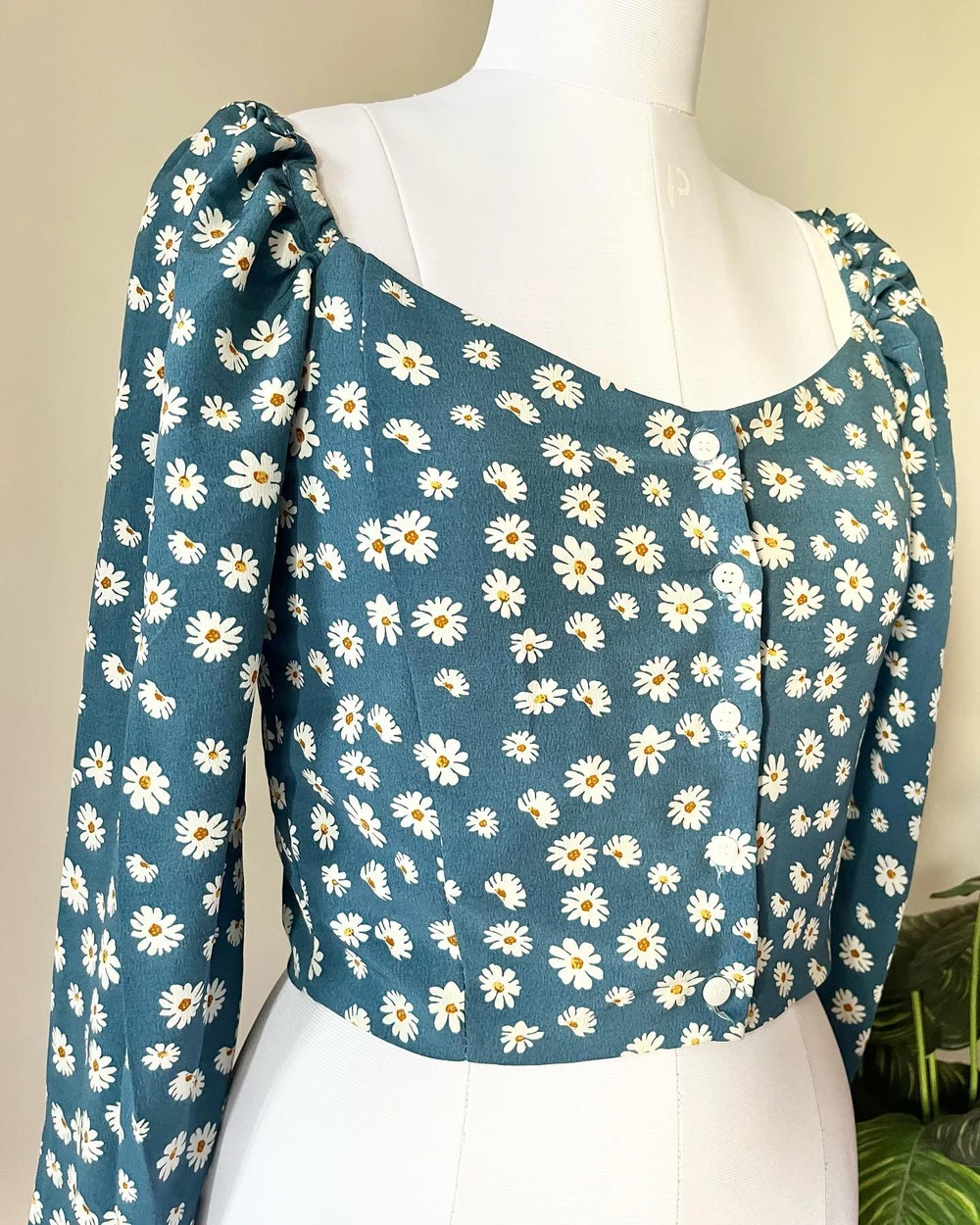 Blue floral top  thumbnail view 7