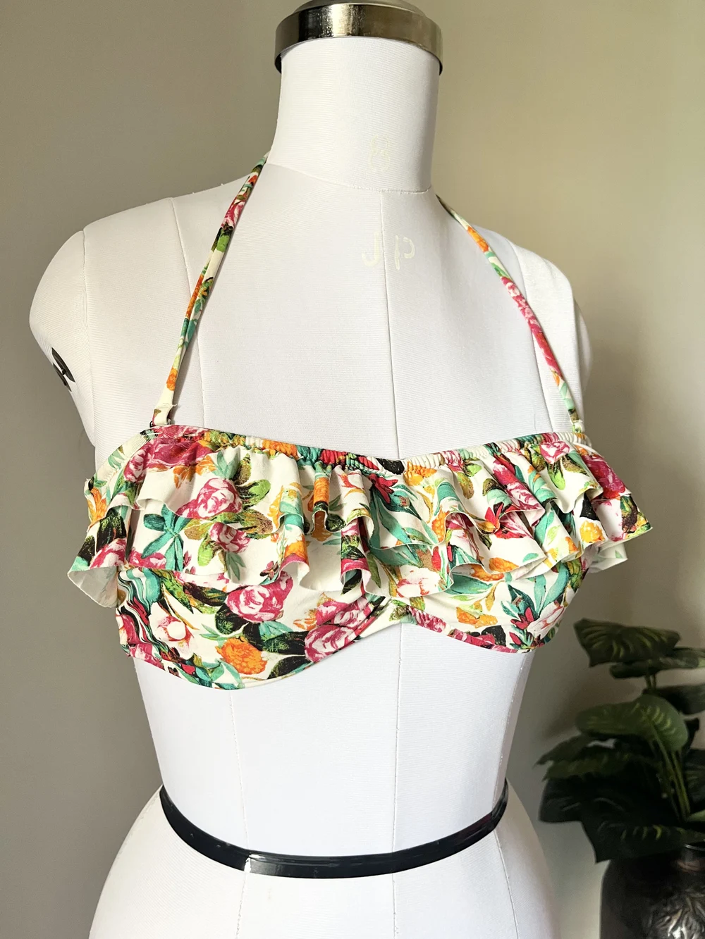 Floral Ruffle bikini top thumbnail view 3