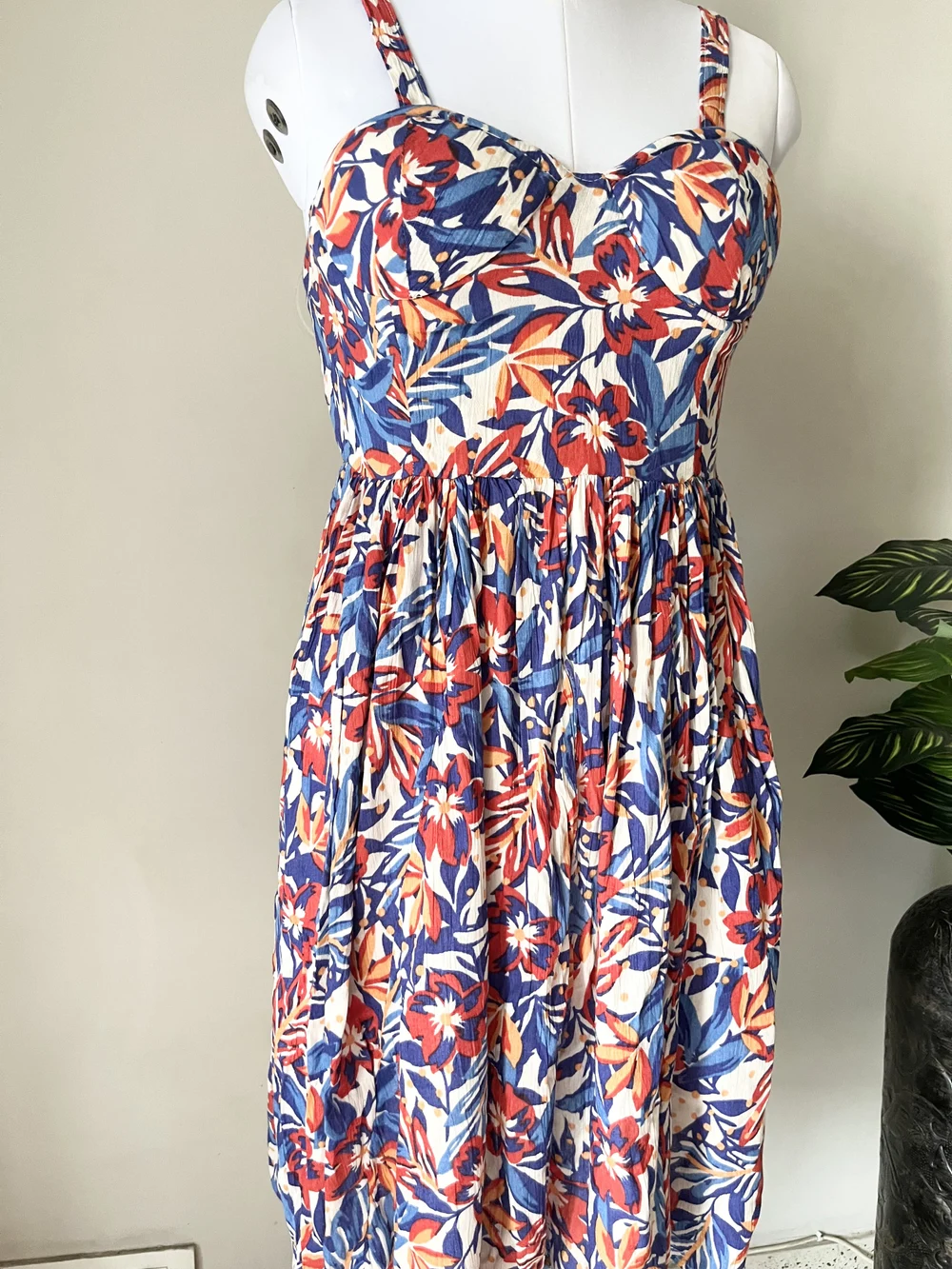 Floral padded dress thumbnail view 5