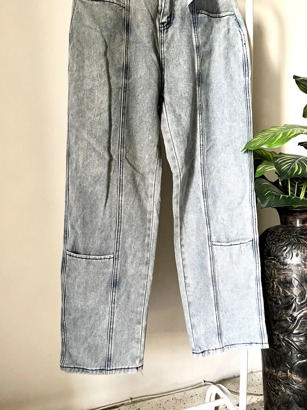 Blue Cargo style denim  thumbnail view 4