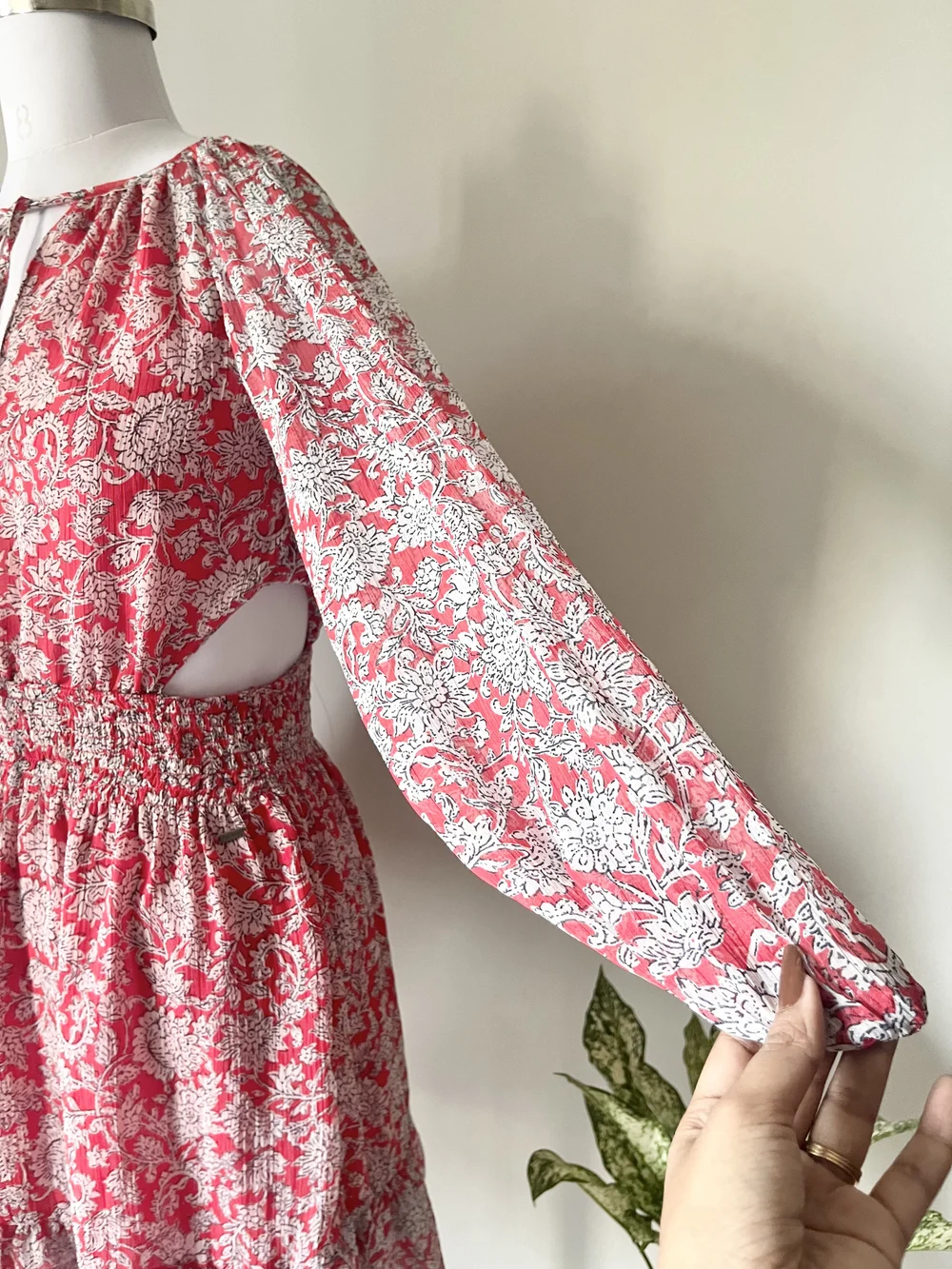 Paisley print cut-out dress thumbnail view 5