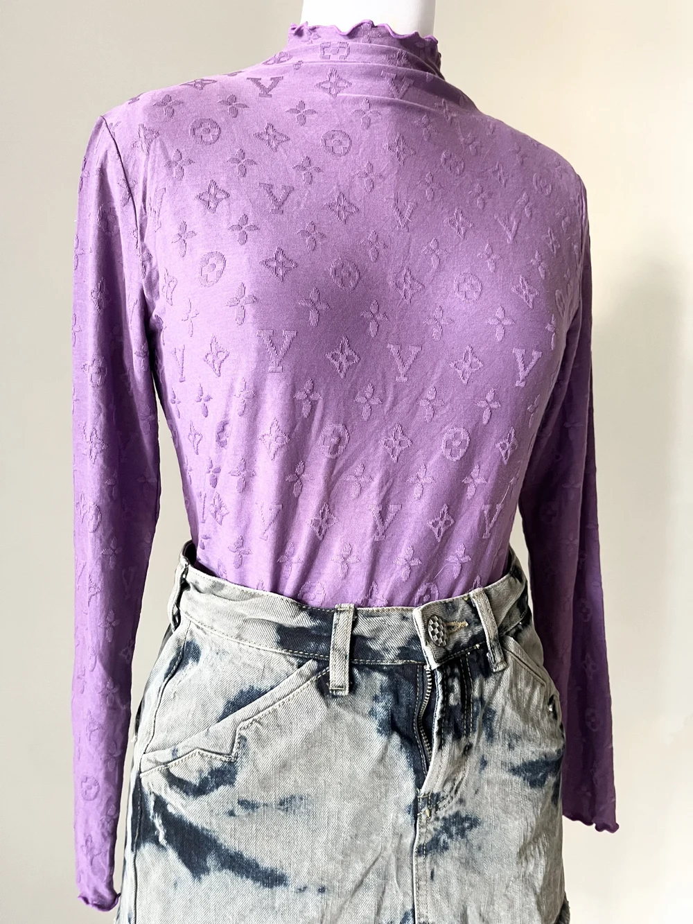 Purple L/V mesh top  thumbnail view 2