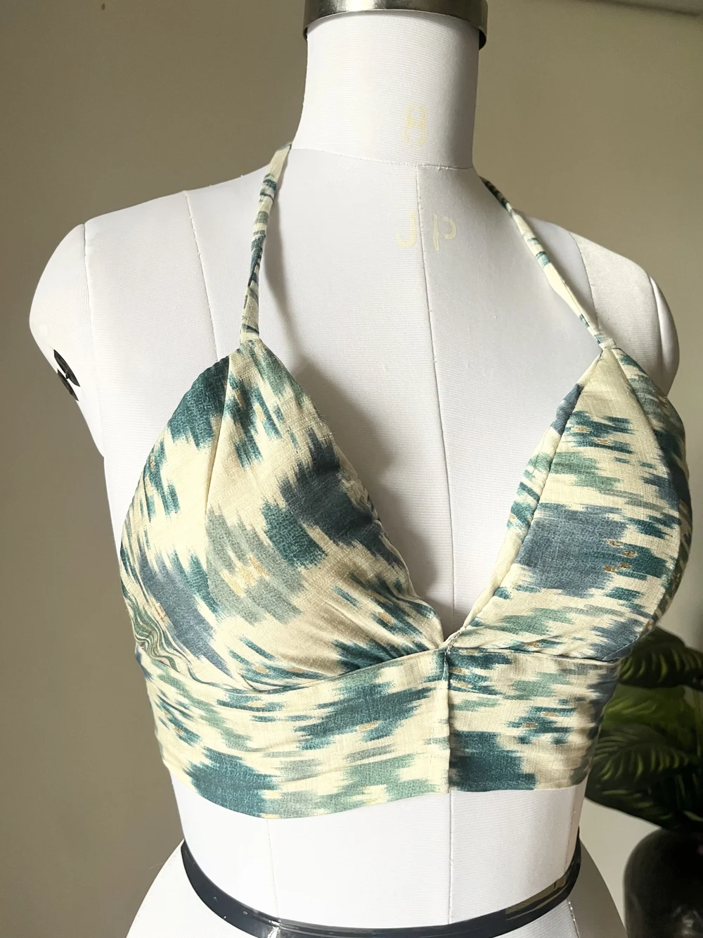 ikkat print brallet top  thumbnail view 4