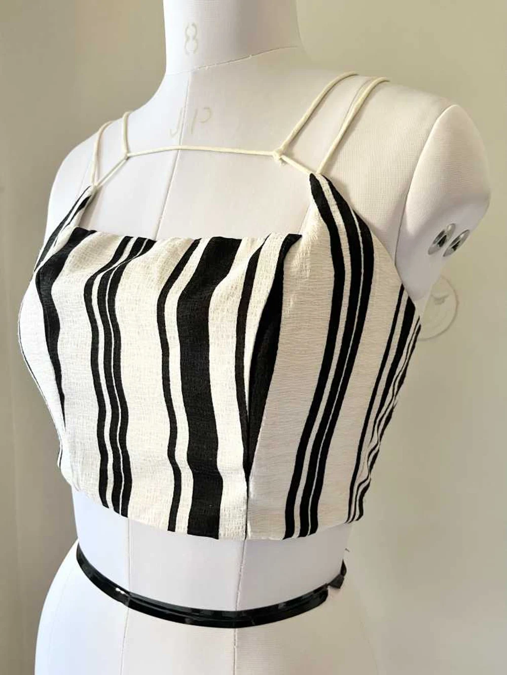 White black stripe top thumbnail view 3