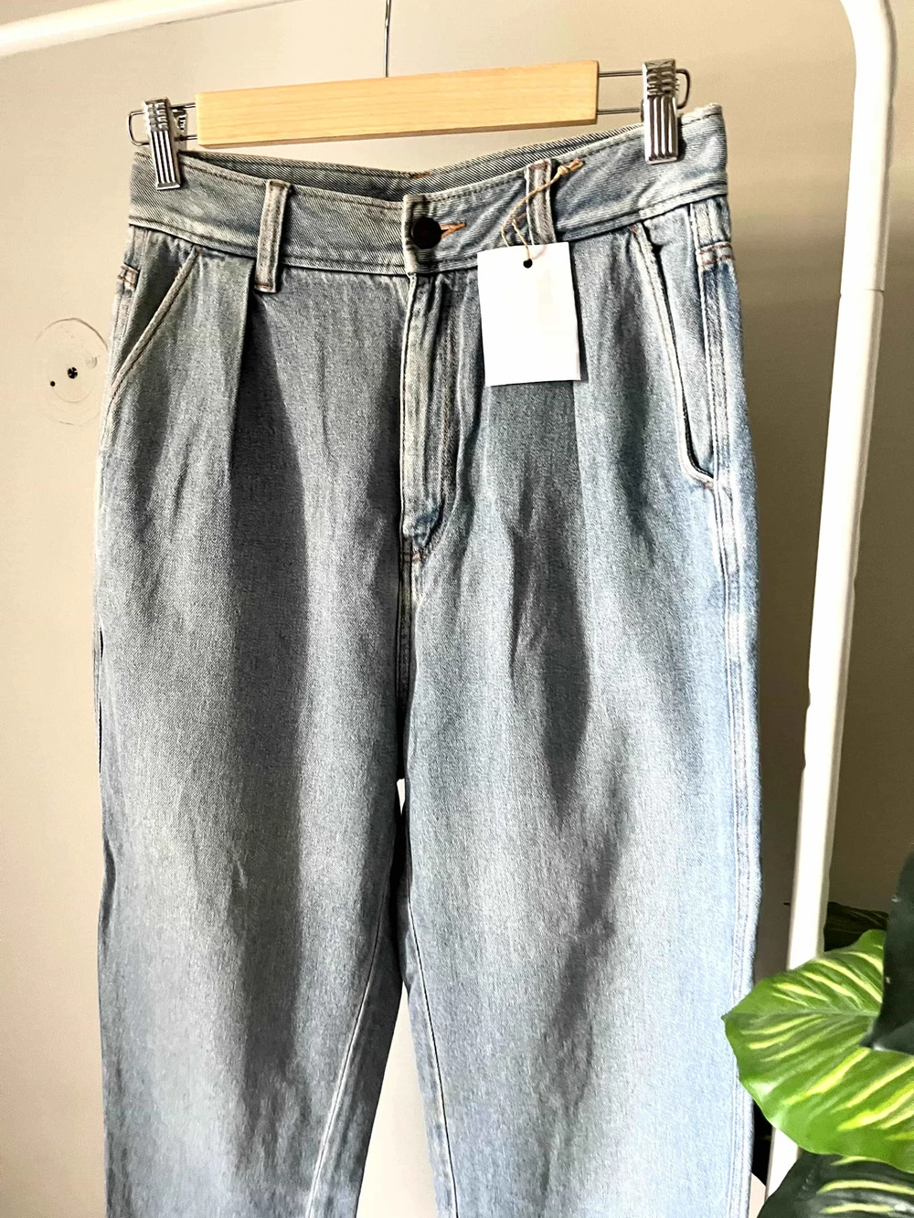 Blue superhighwaist Denim thumbnail view 6