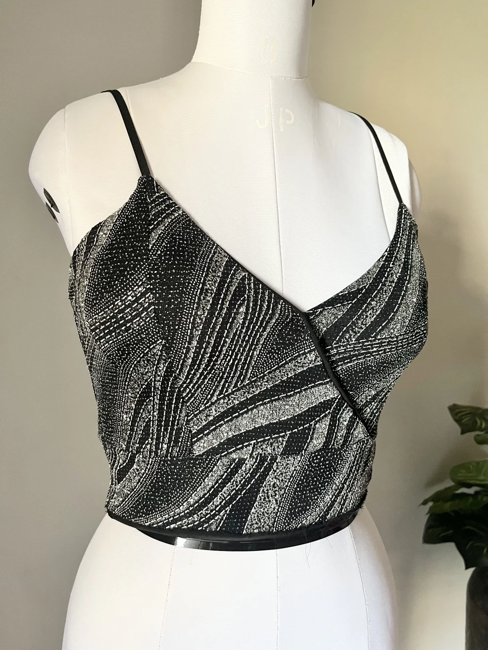 Black shimmer top  thumbnail view 4