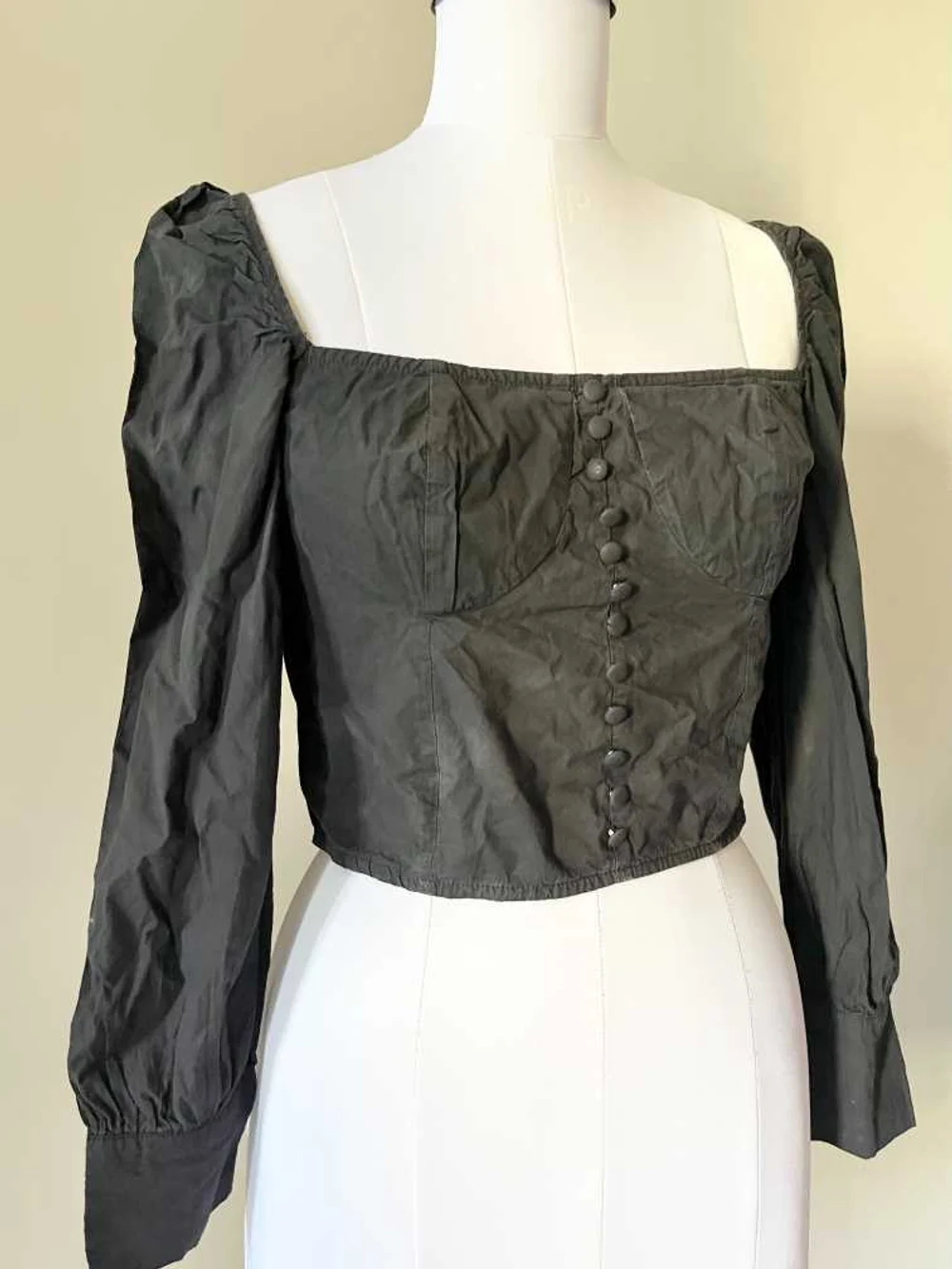 Black corset style top thumbnail view 3