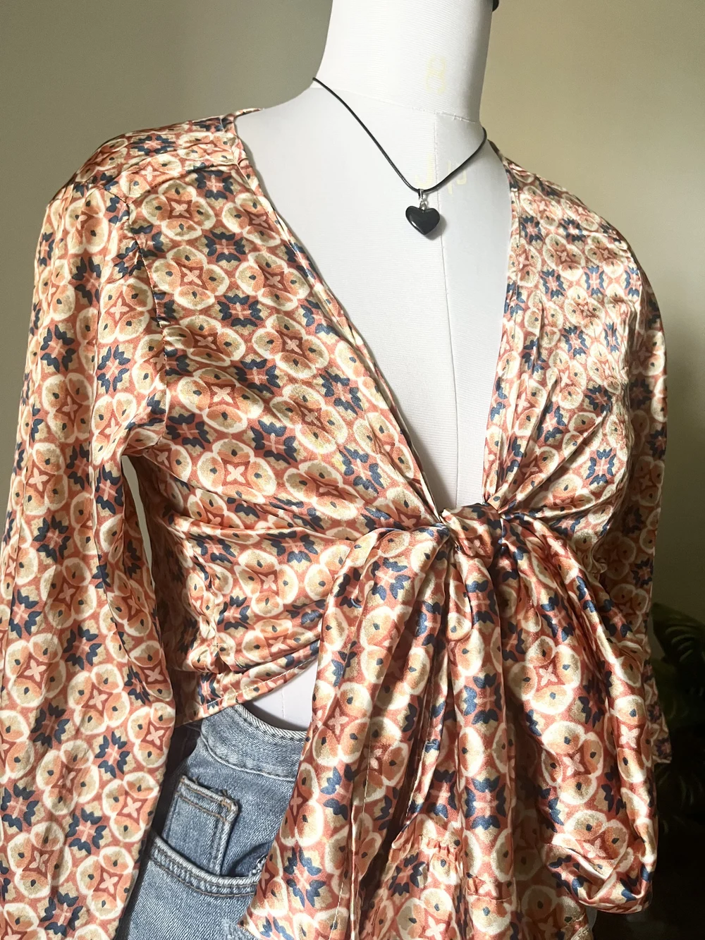 Multicolored Wrap top thumbnail view 3