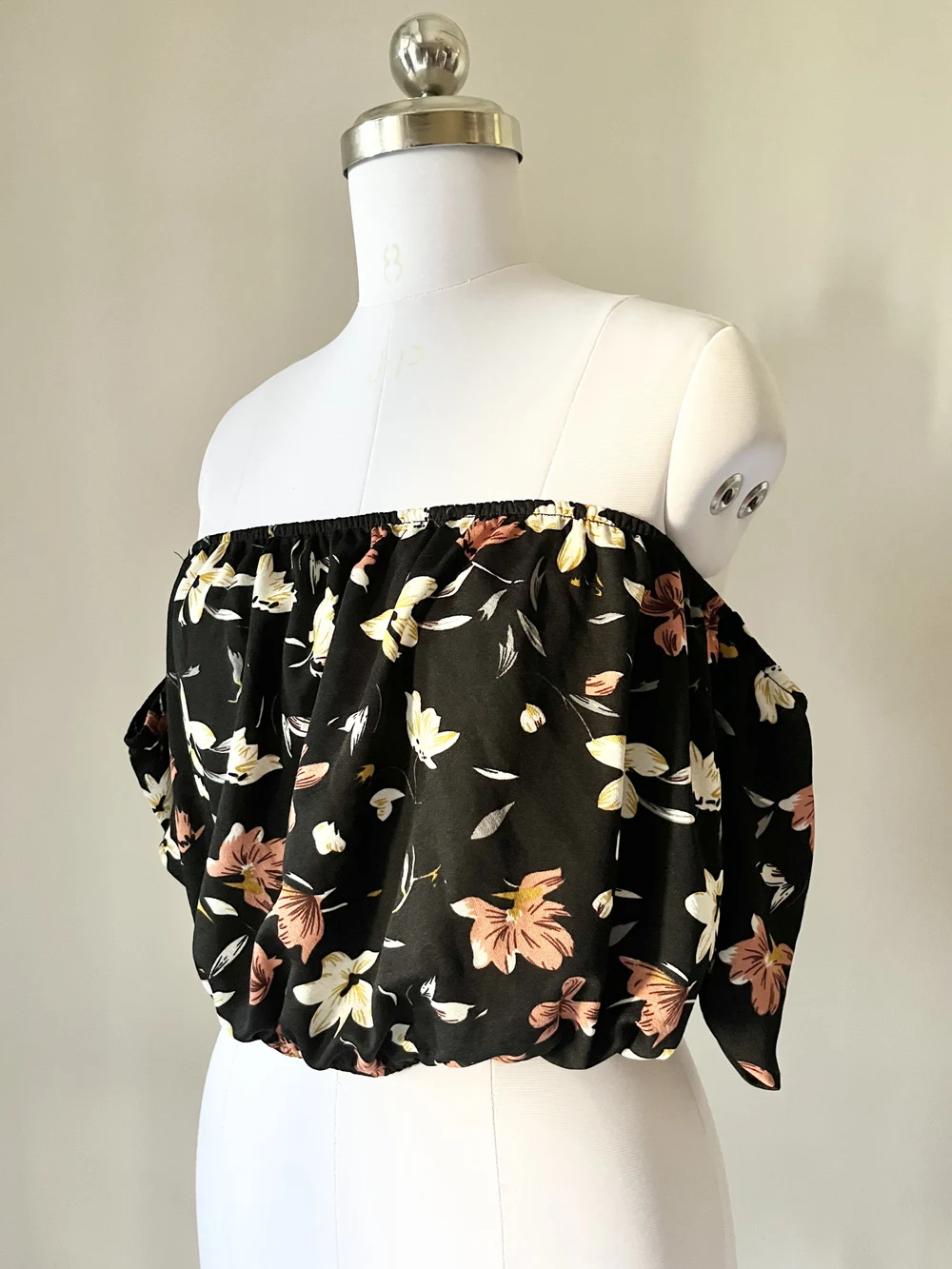 Bardot black floral top thumbnail view 3