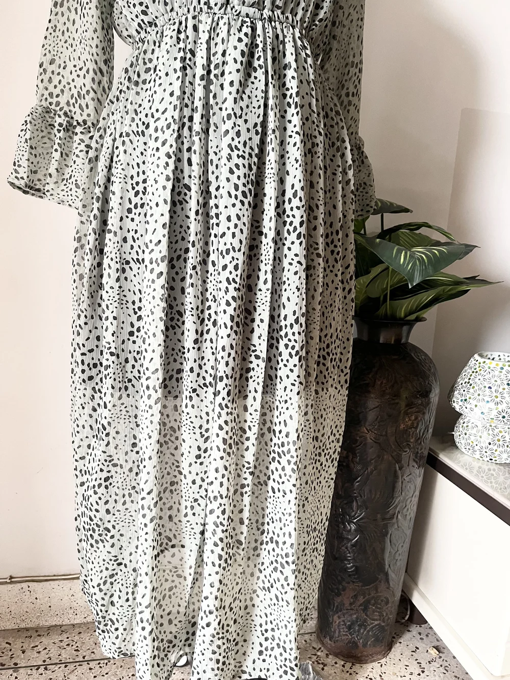 Green maxi dress thumbnail view 2