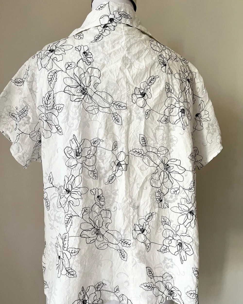 White Embroidery shirt  thumbnail view 2