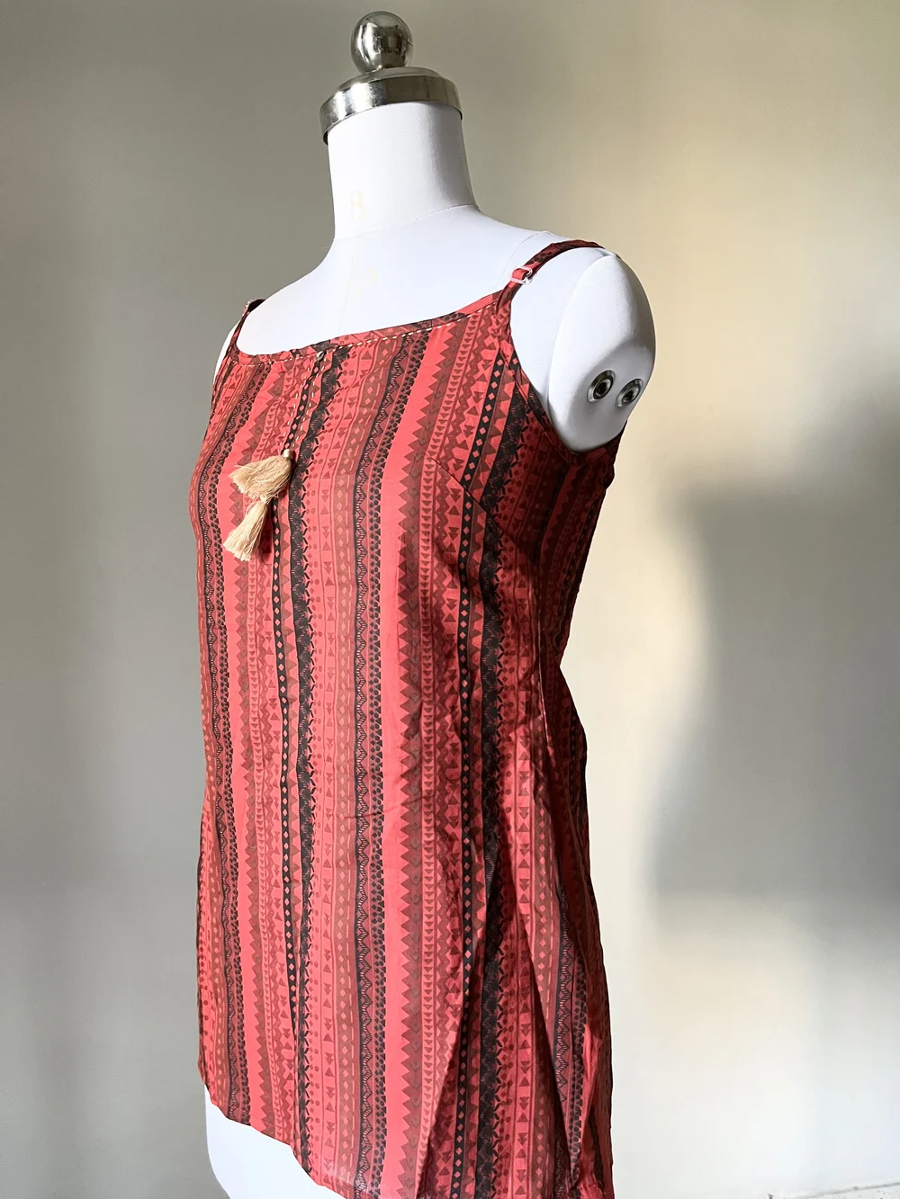 Red aztec handmade kurti thumbnail view 3