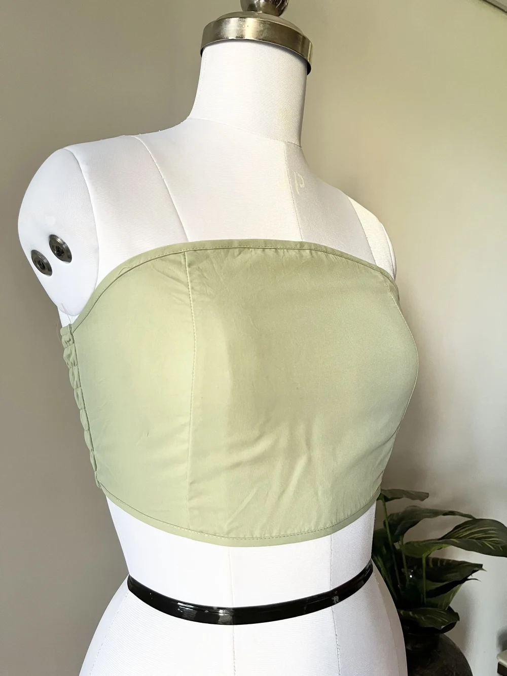 Mint green tube corset top thumbnail view 2