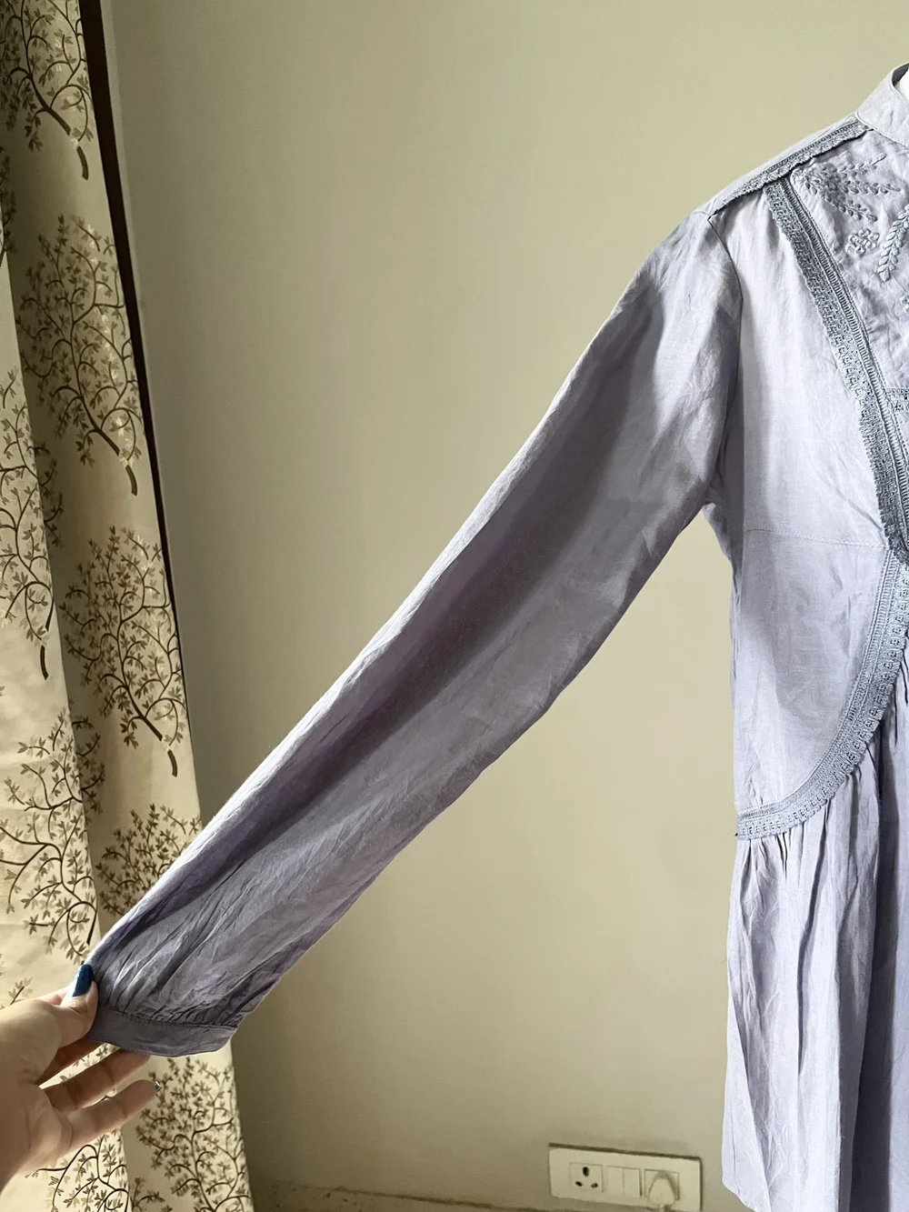 Charcoal grey Kurti  thumbnail view 4