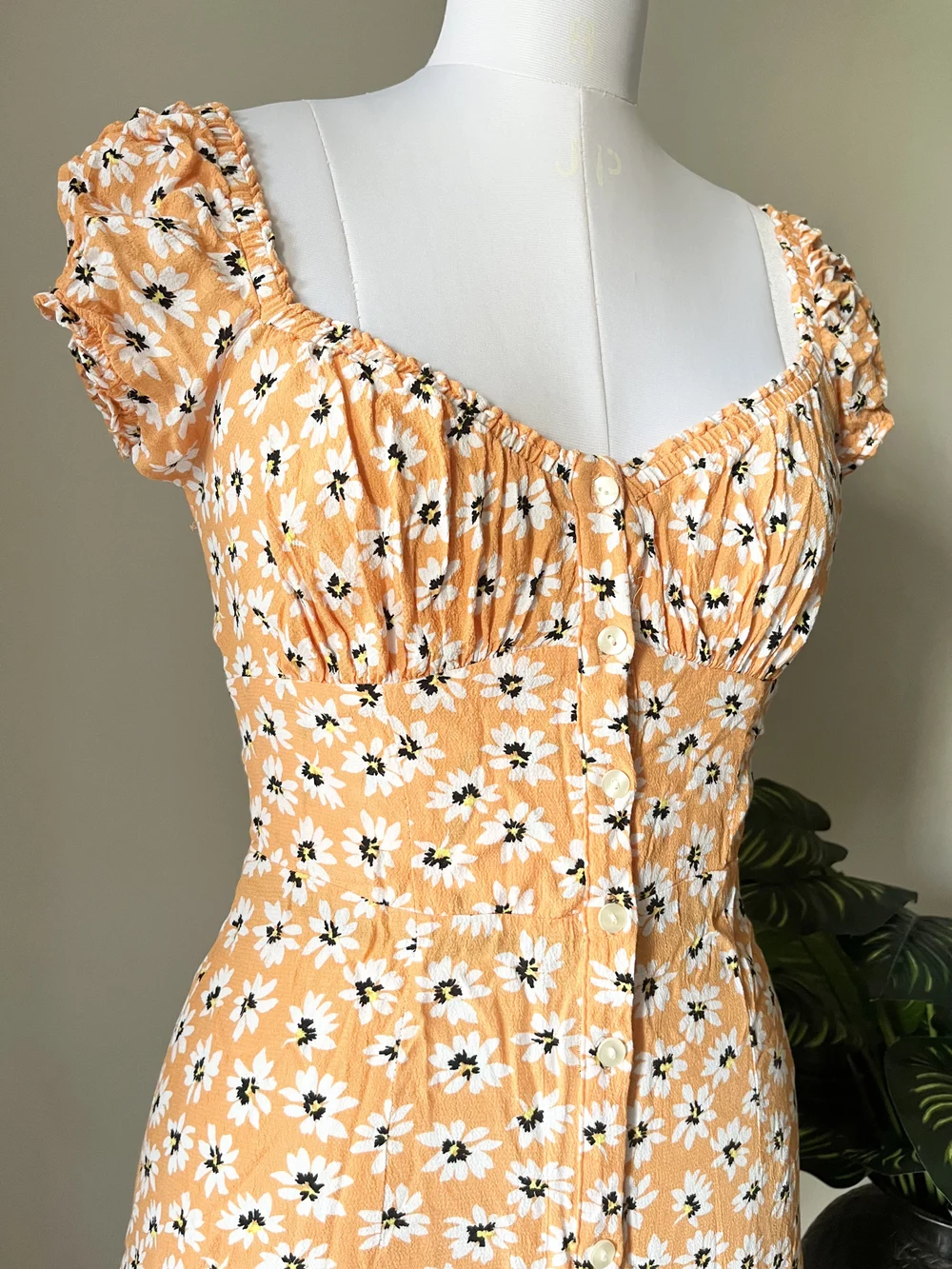 Floral milkmaid dress thumbnail view 2