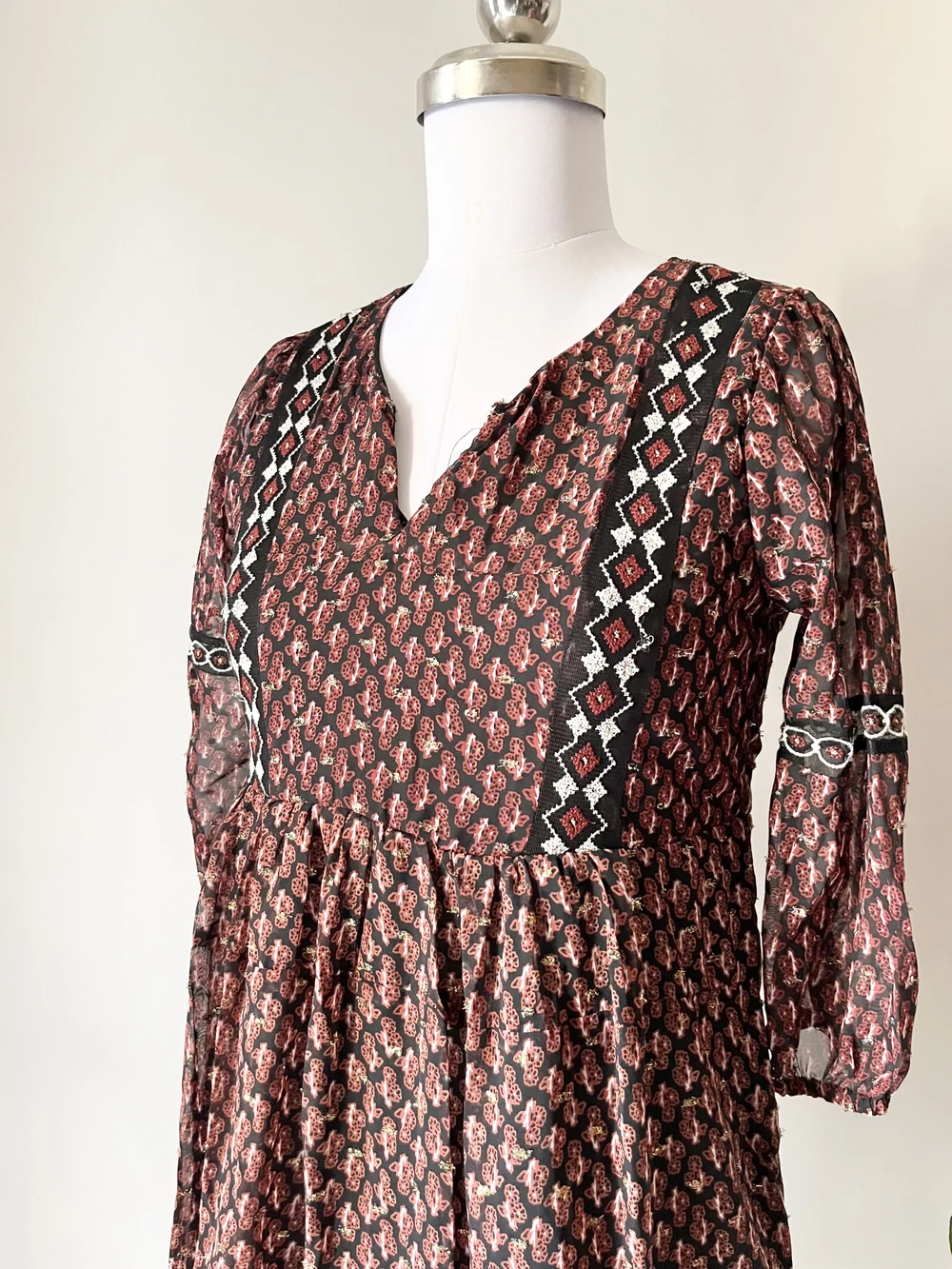 Boho aztec print dress thumbnail view 3