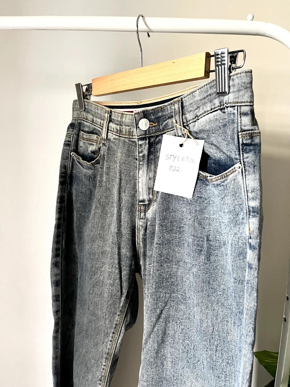 Charcoal blue straight fit jeans  thumbnail view 5