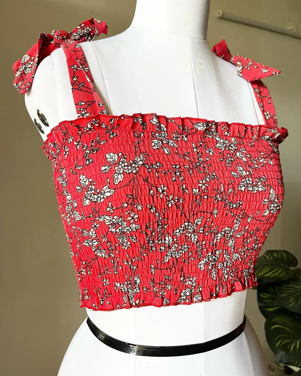 Floral smoked top  thumbnail view 4
