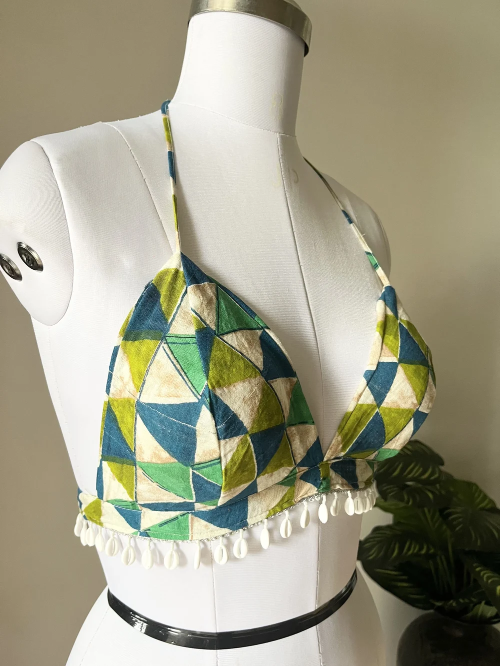 Aztec print halter-neck brallet top  thumbnail view 5