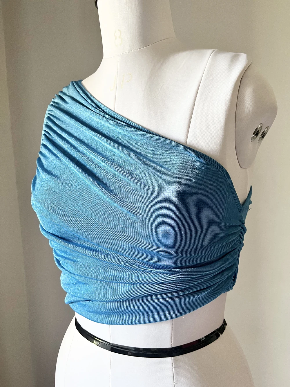 One-shoulder shimmer top thumbnail view 3