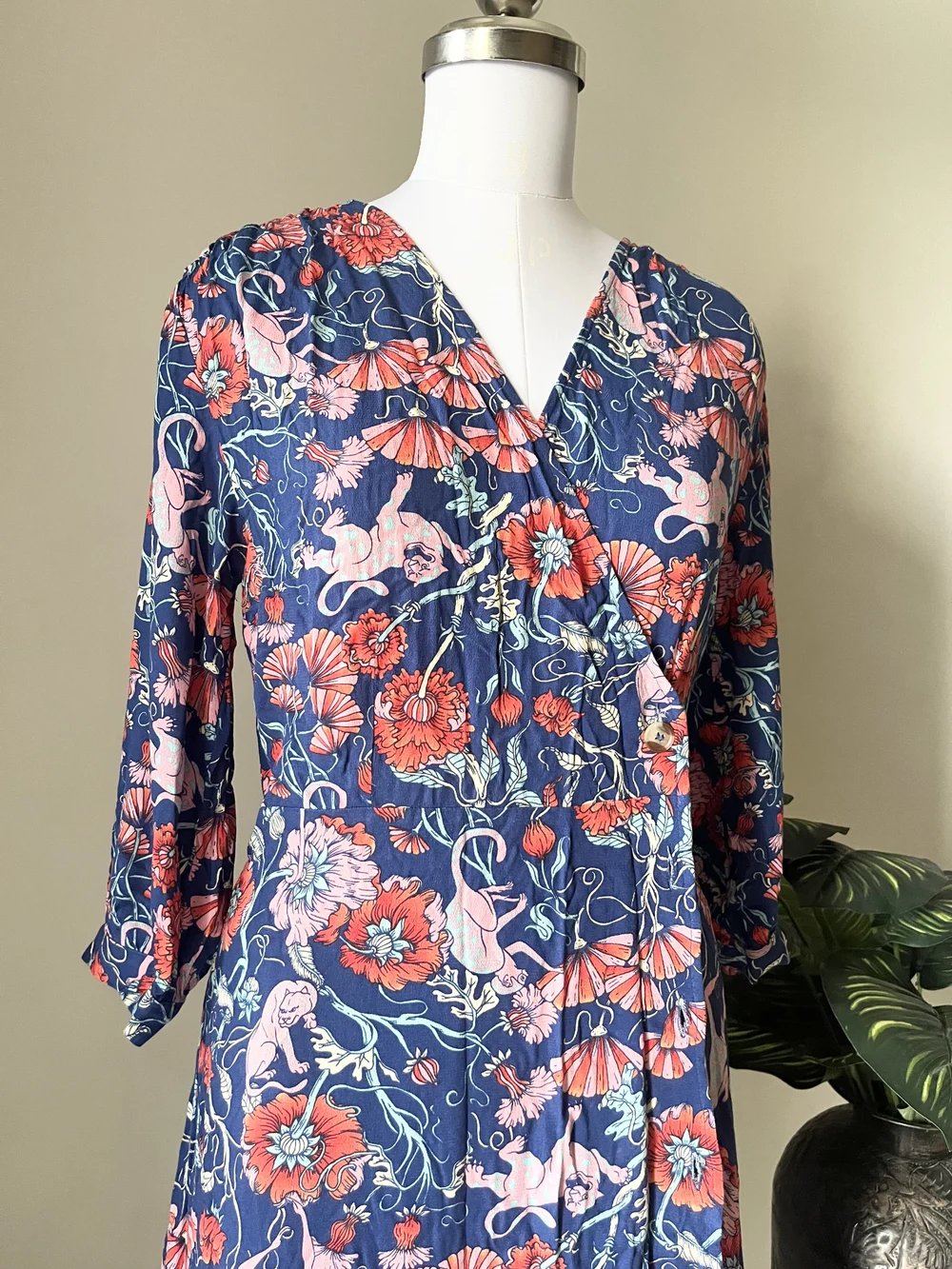 Floral wrap dress  thumbnail view 2
